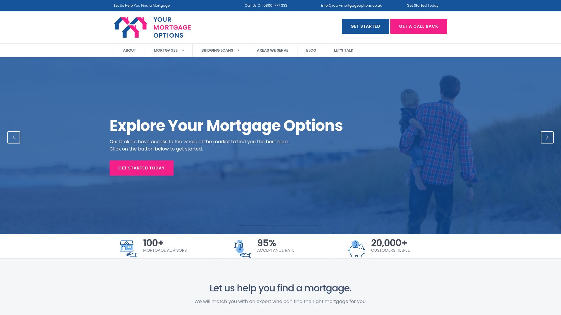 Screenshot of Your Mortgage Options's website