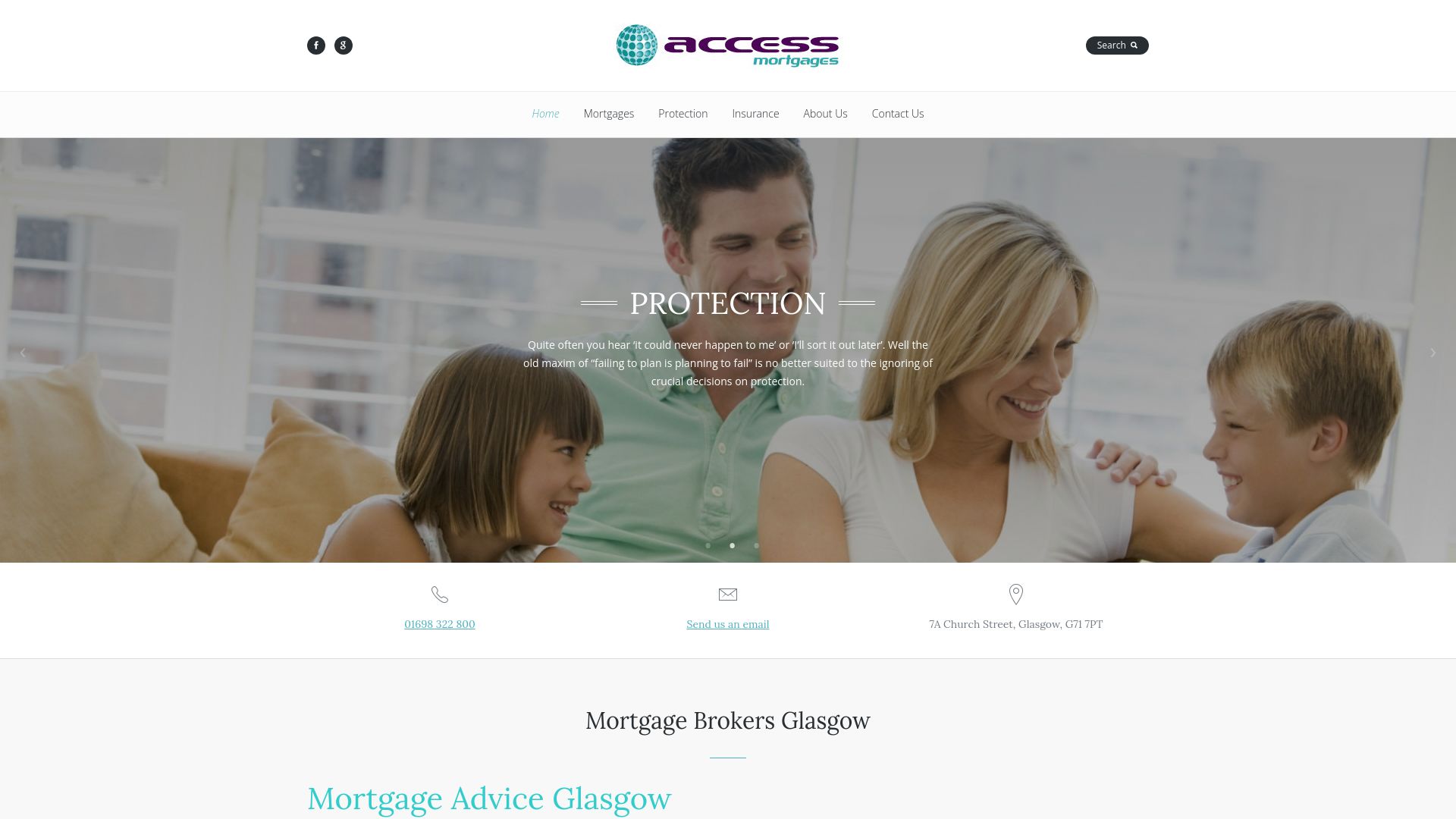 Screenshot of Access Mortgages's website