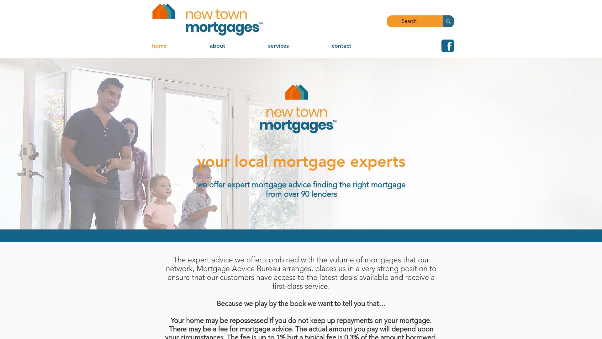 Screenshot of New Town Mortgages's website