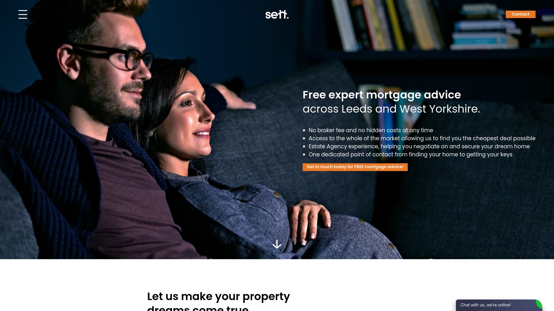 Screenshot of Sett Mortgages's website