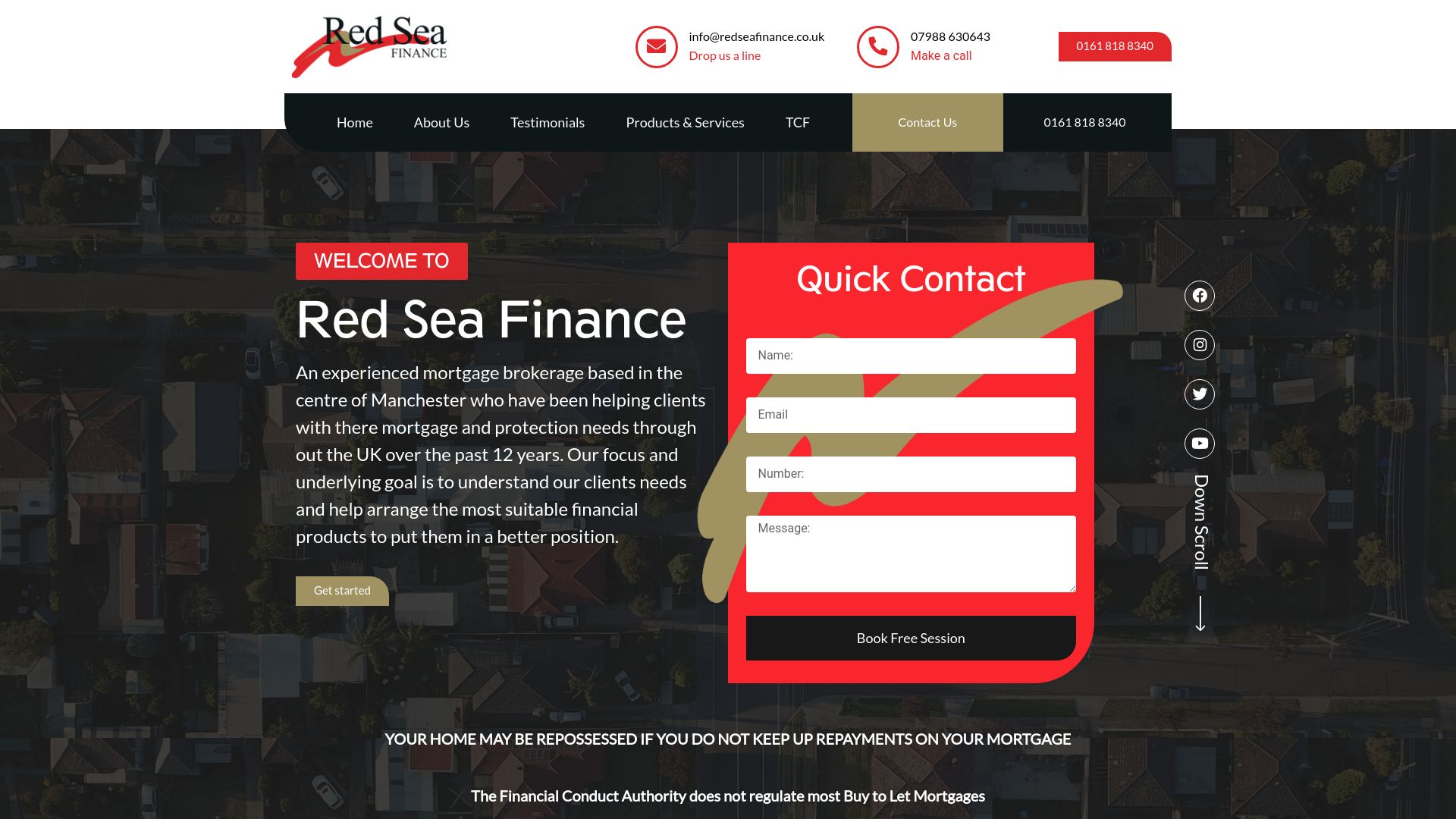 Screenshot of Red Sea Finance's website