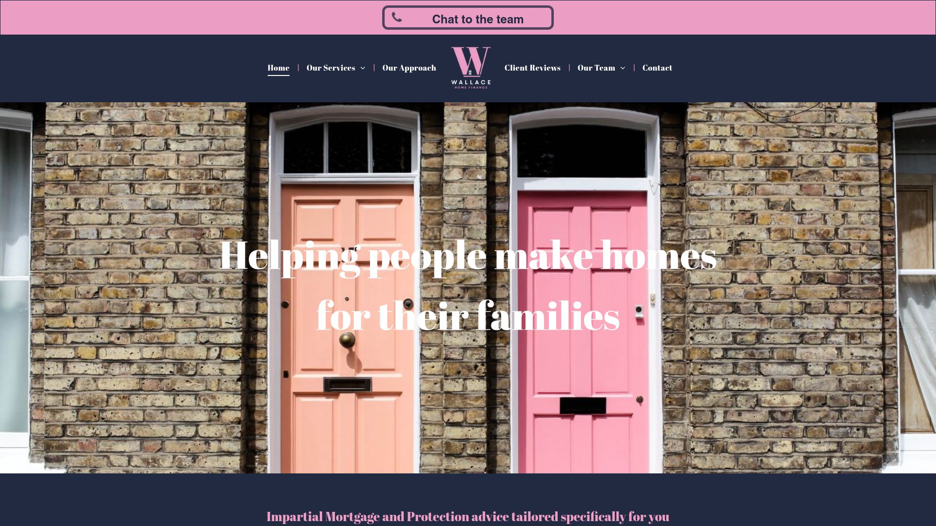 Screenshot of Wallace Home Finance's website