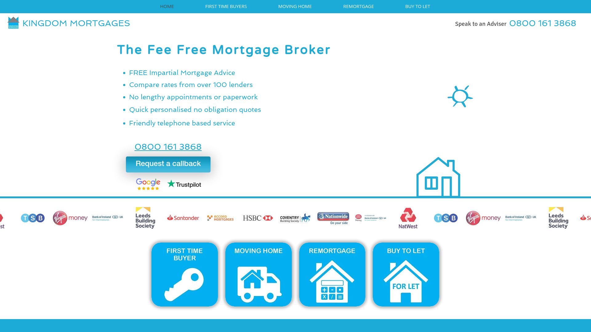 Screenshot of Kingdom Mortgages's website