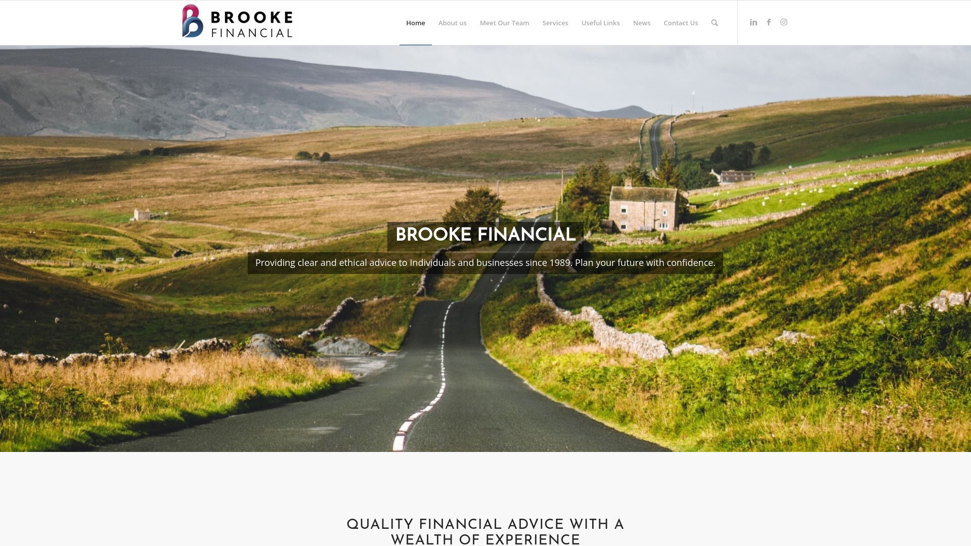 Screenshot of Brooke Financial's website