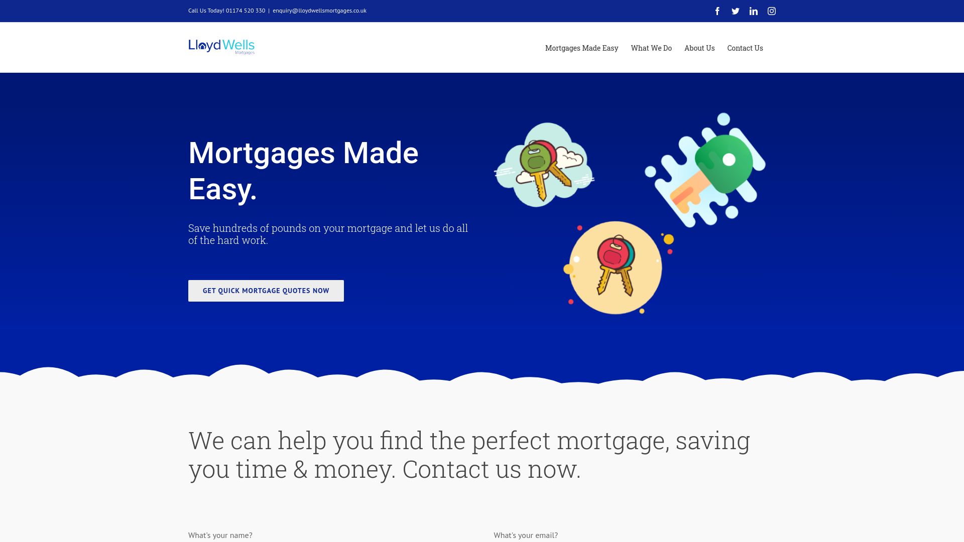 Screenshot of Lloyd Wells Mortgages's website