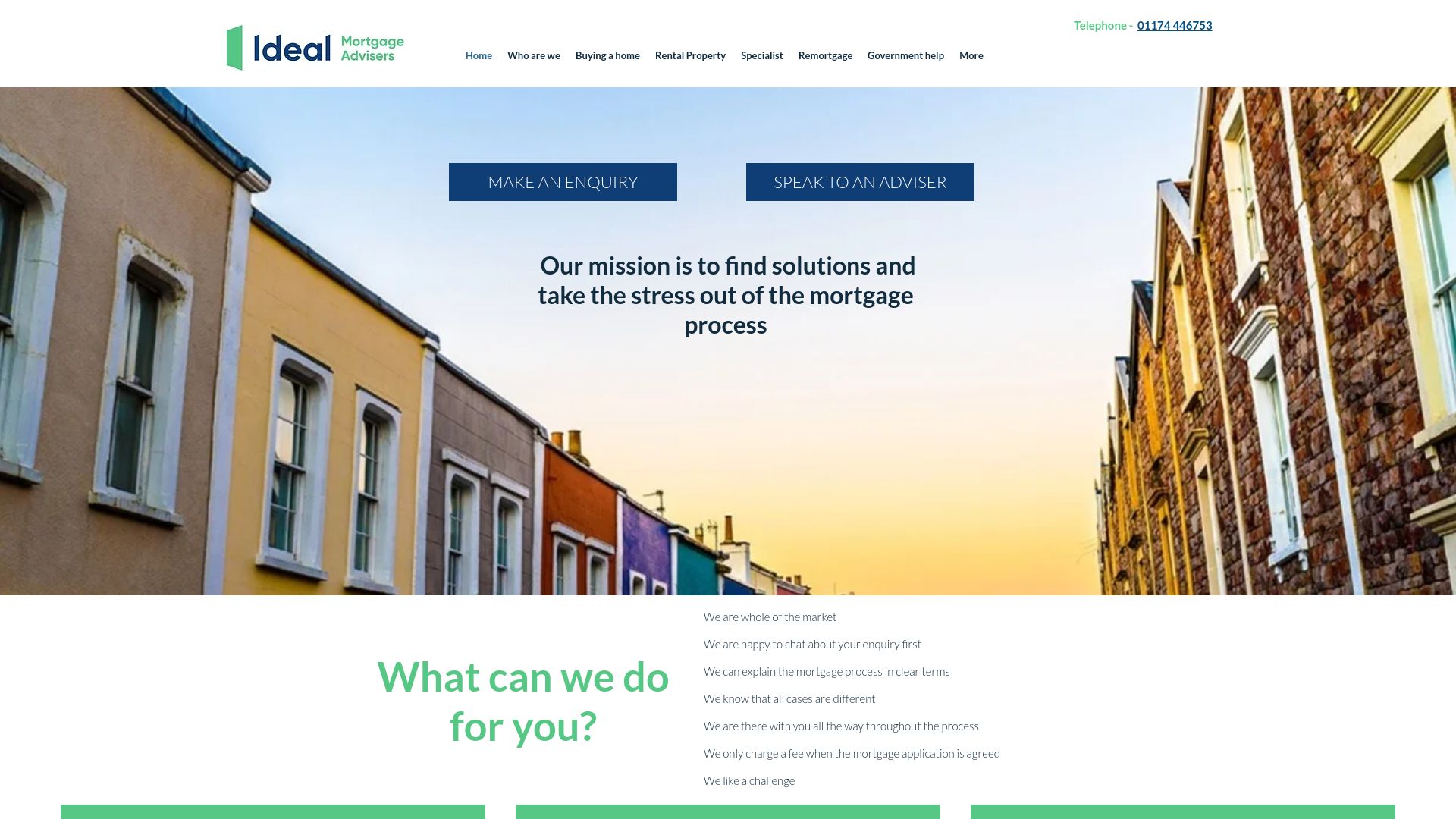 Screenshot of Ideal Mortgage Advisers's website