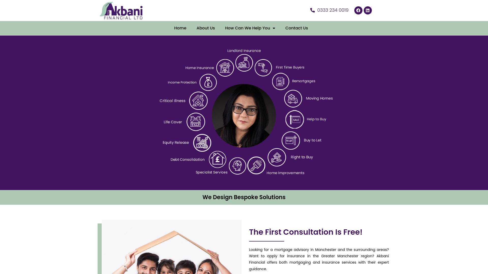 Screenshot of Akbani Financial Ltd's website