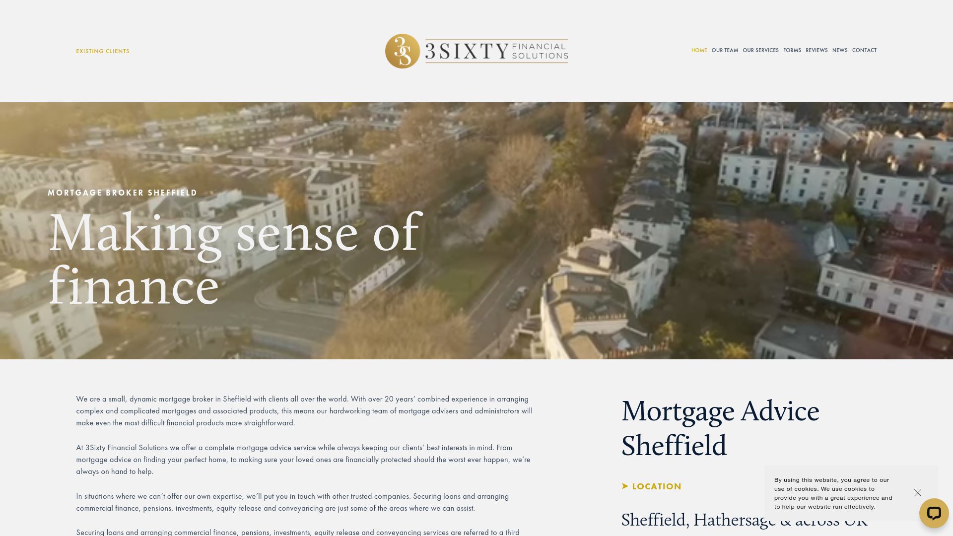 Screenshot of 3Sixty Financial Solutions's website