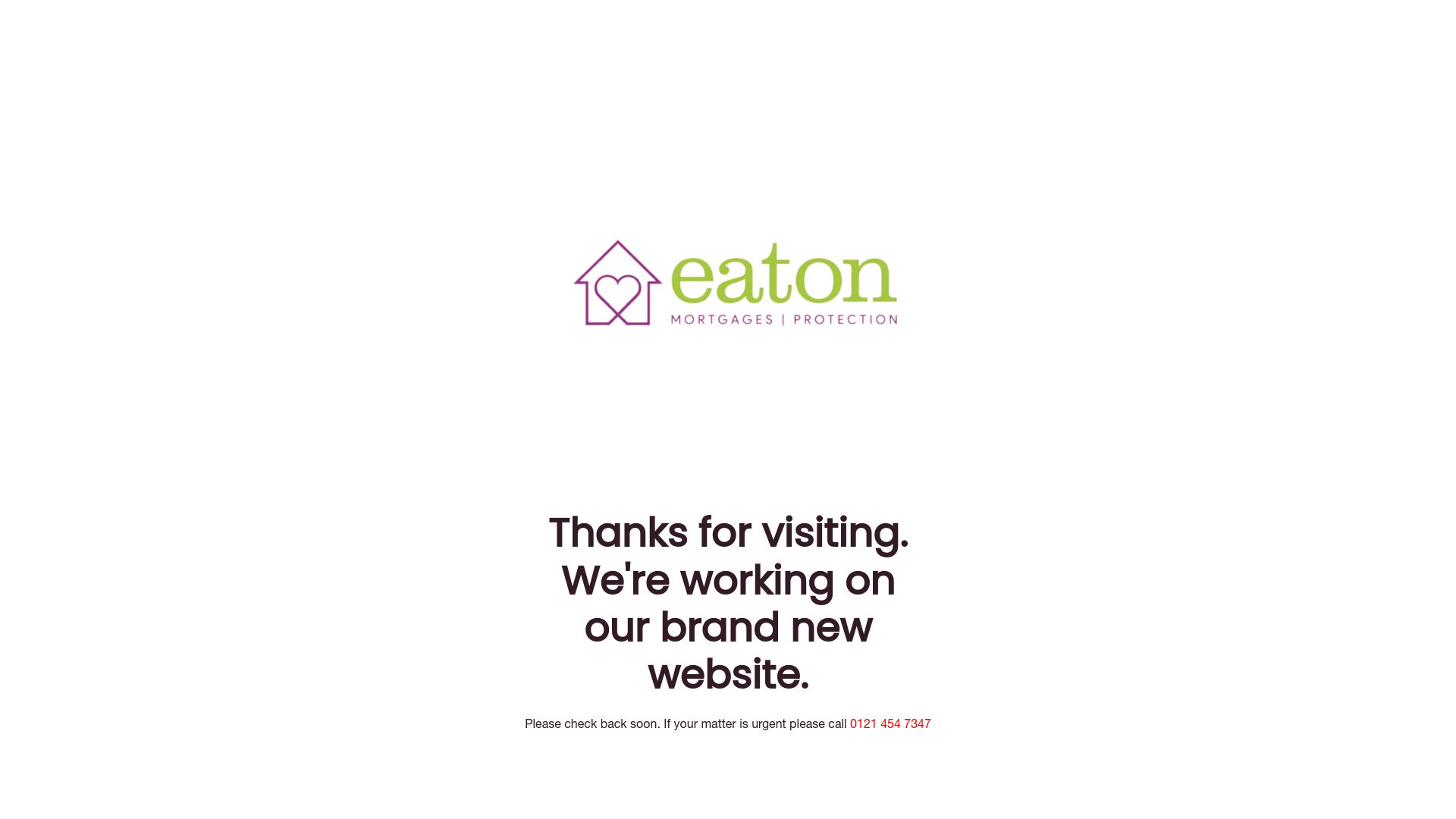 Screenshot of Eaton Mortgages and Protection's website