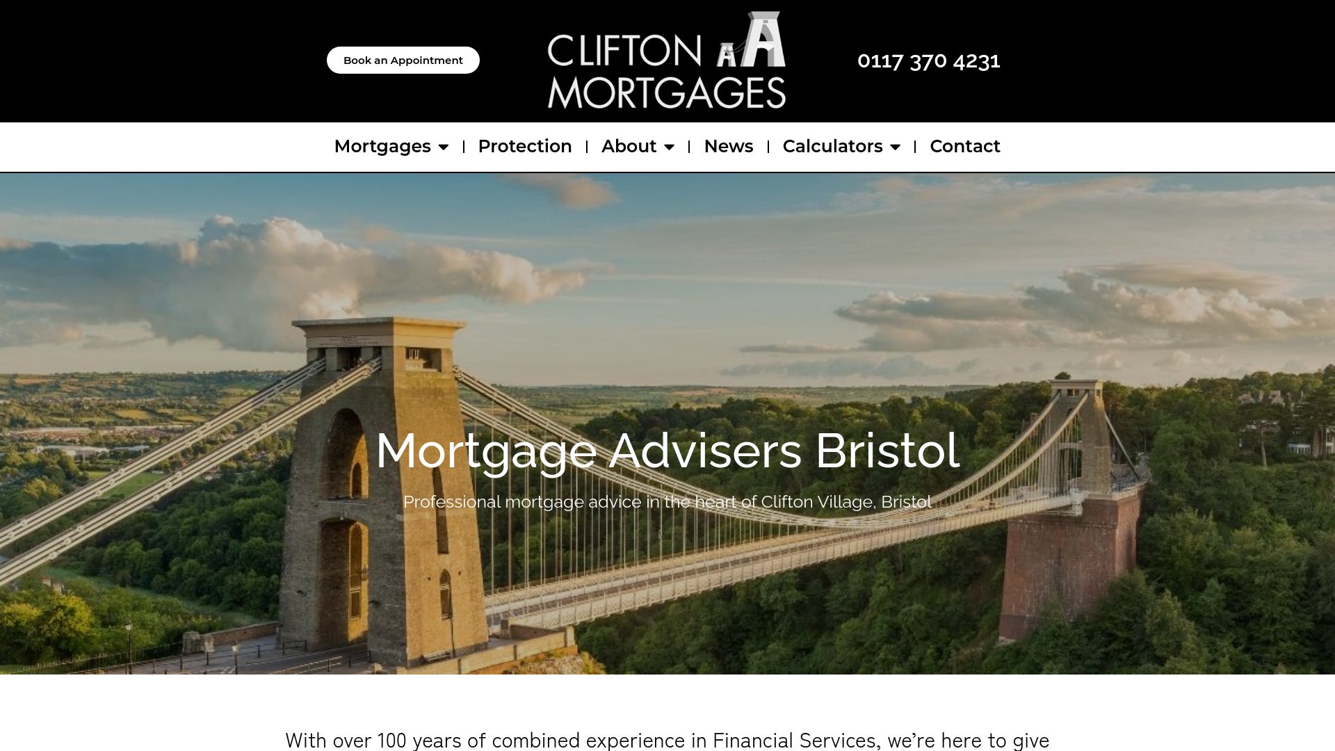 Screenshot of Clifton Mortgages's website