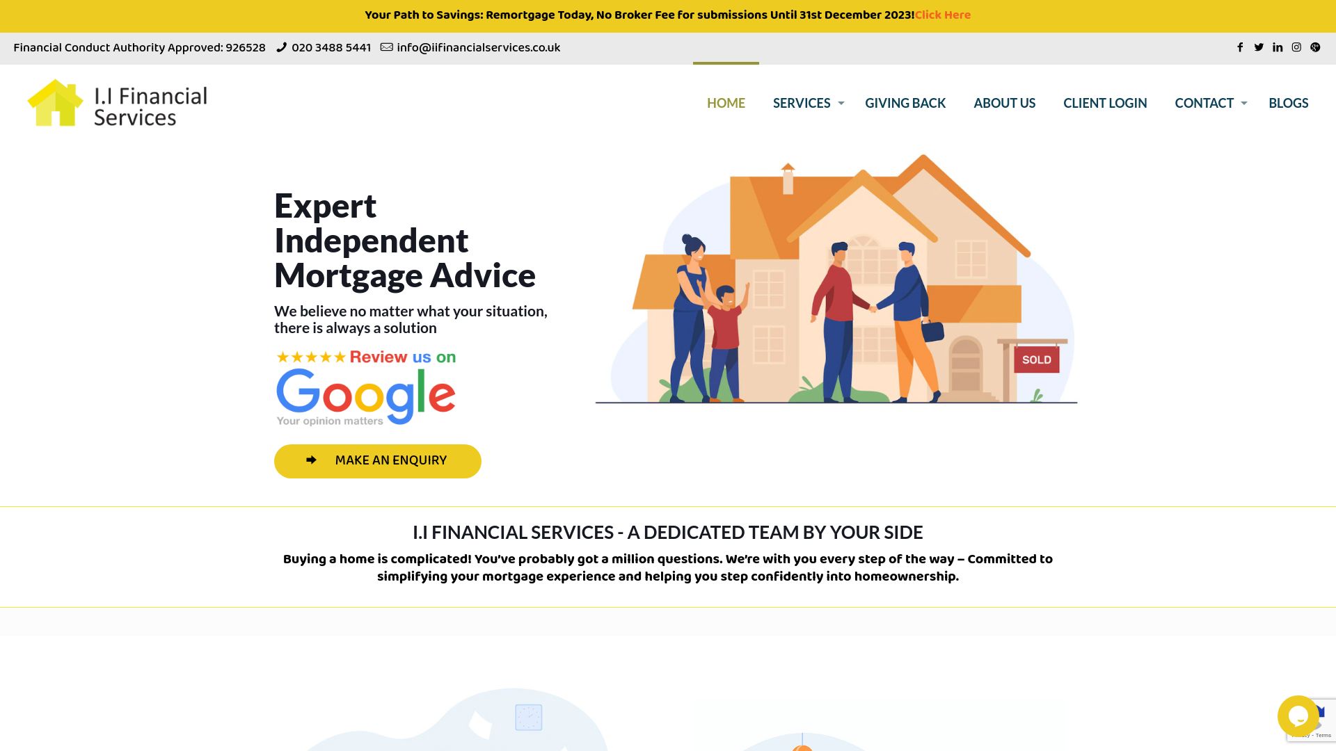 Screenshot of I.I Financial Services Mortgage Brokers's website