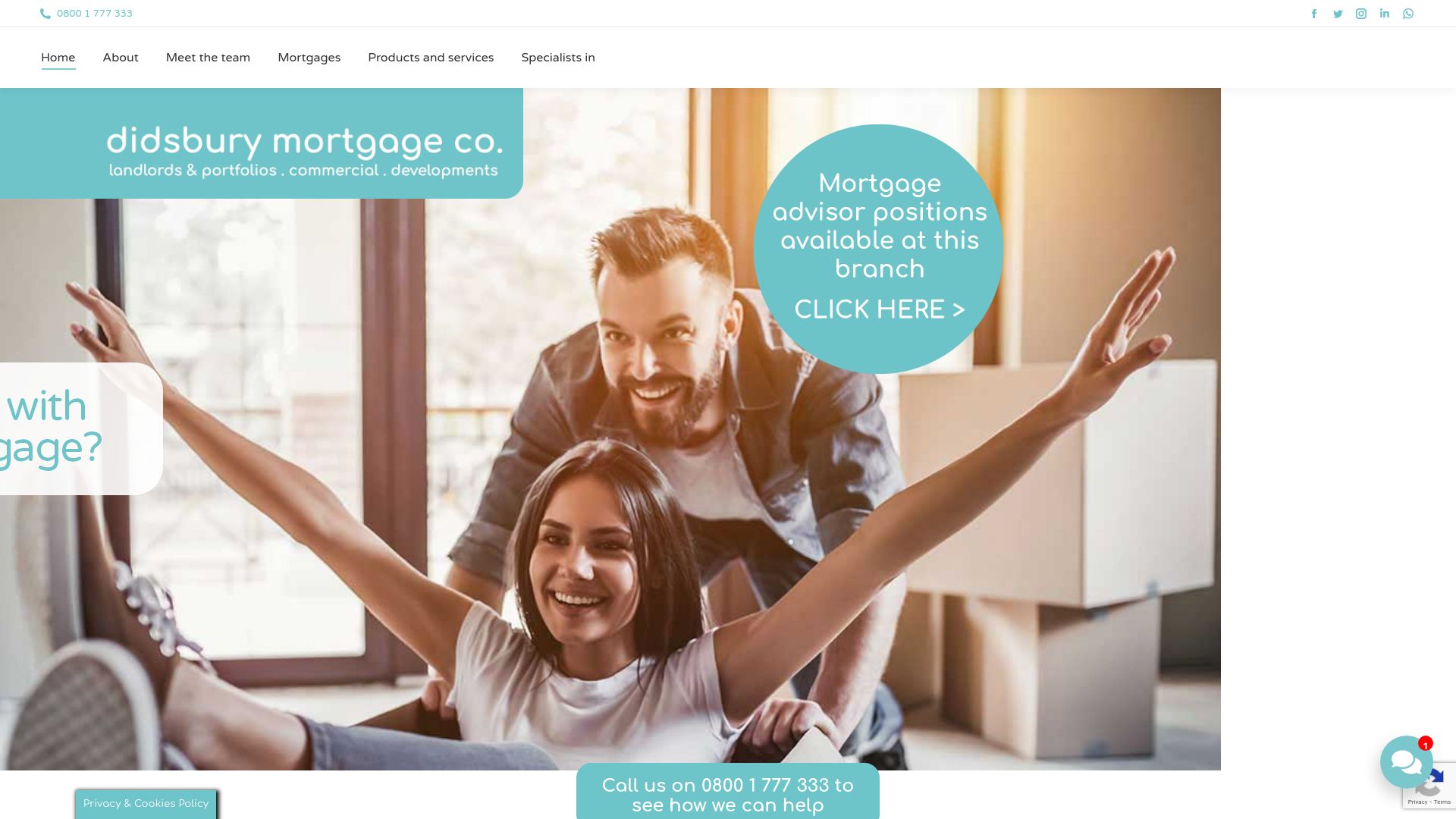 Screenshot of Didsbury Mortgage Co.'s website