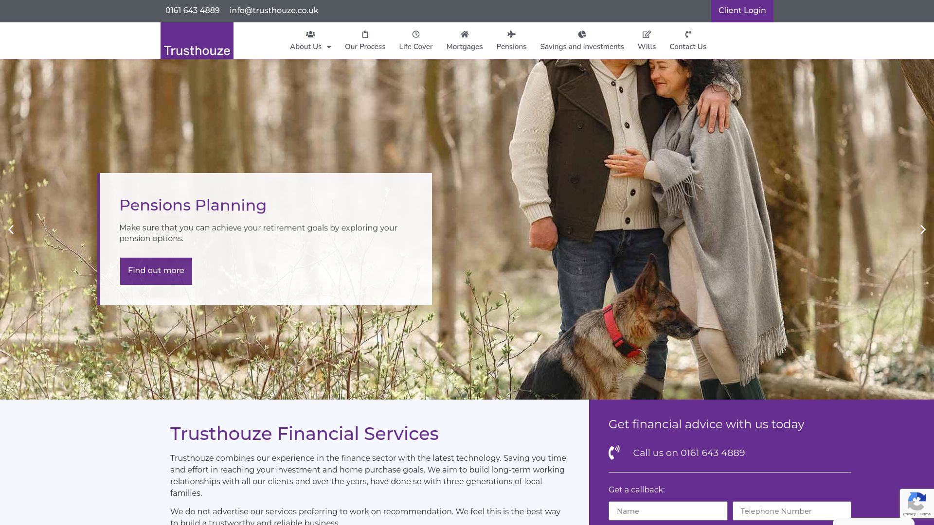 Screenshot of Trusthouze Mortgages's website