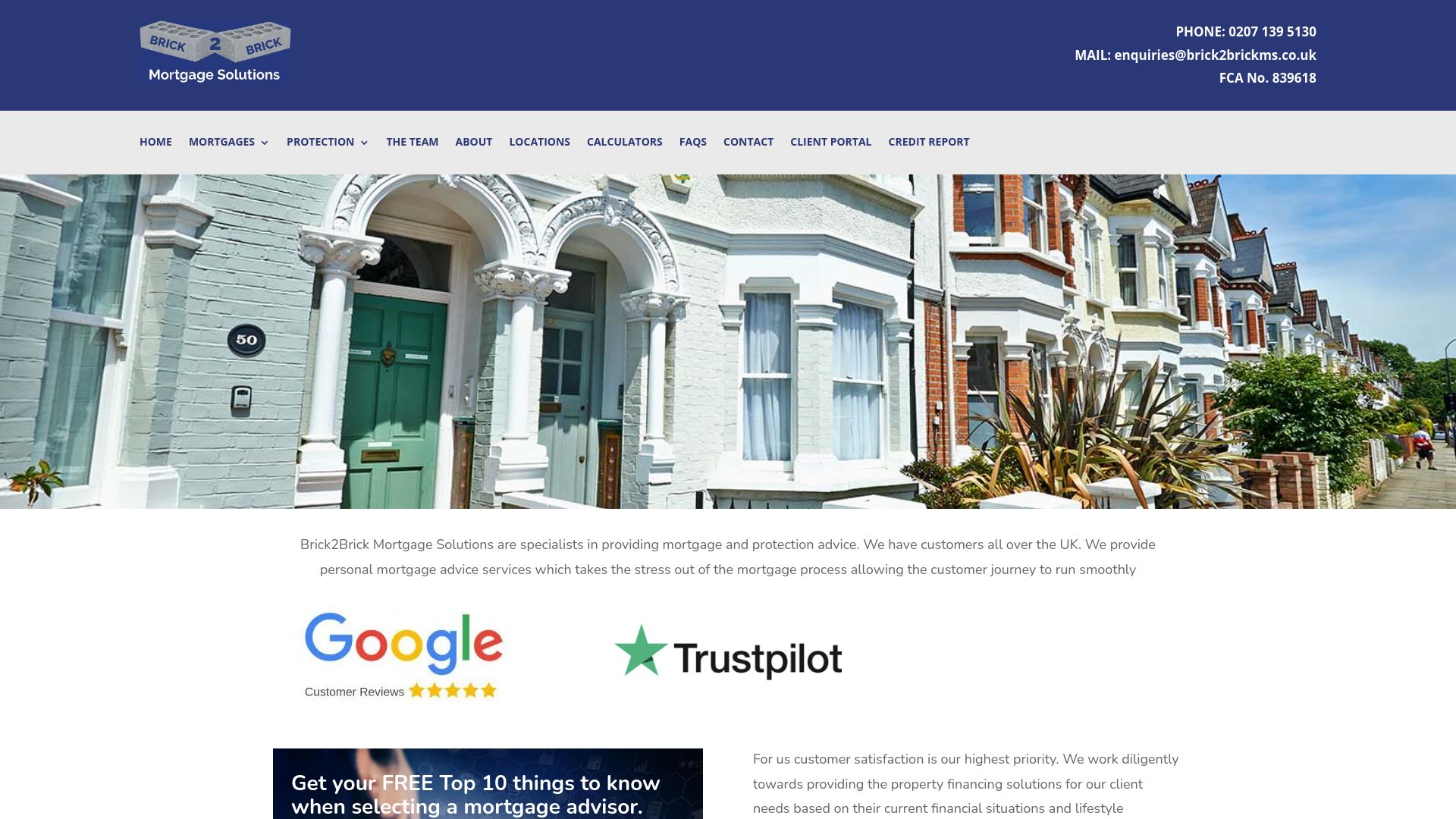 Screenshot of Brick2Brick Mortgage Solutions's website