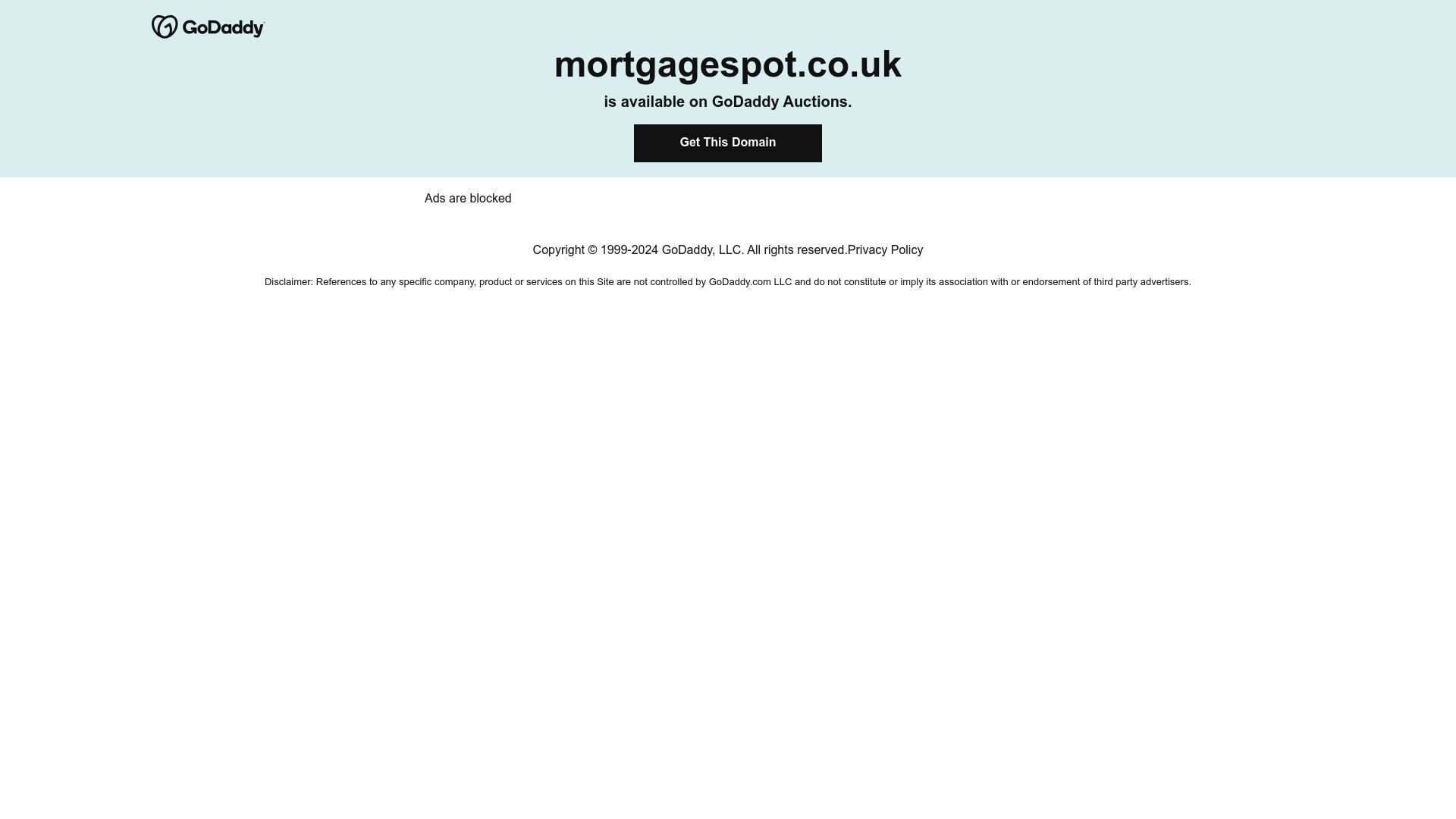 Screenshot of Mortgage Spot's website