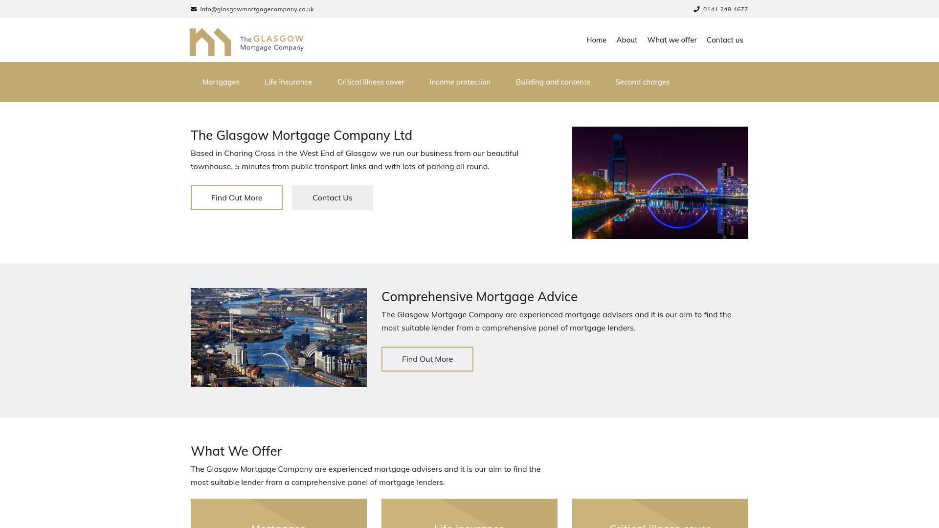 Screenshot of The Glasgow Mortgage Company Ltd's website