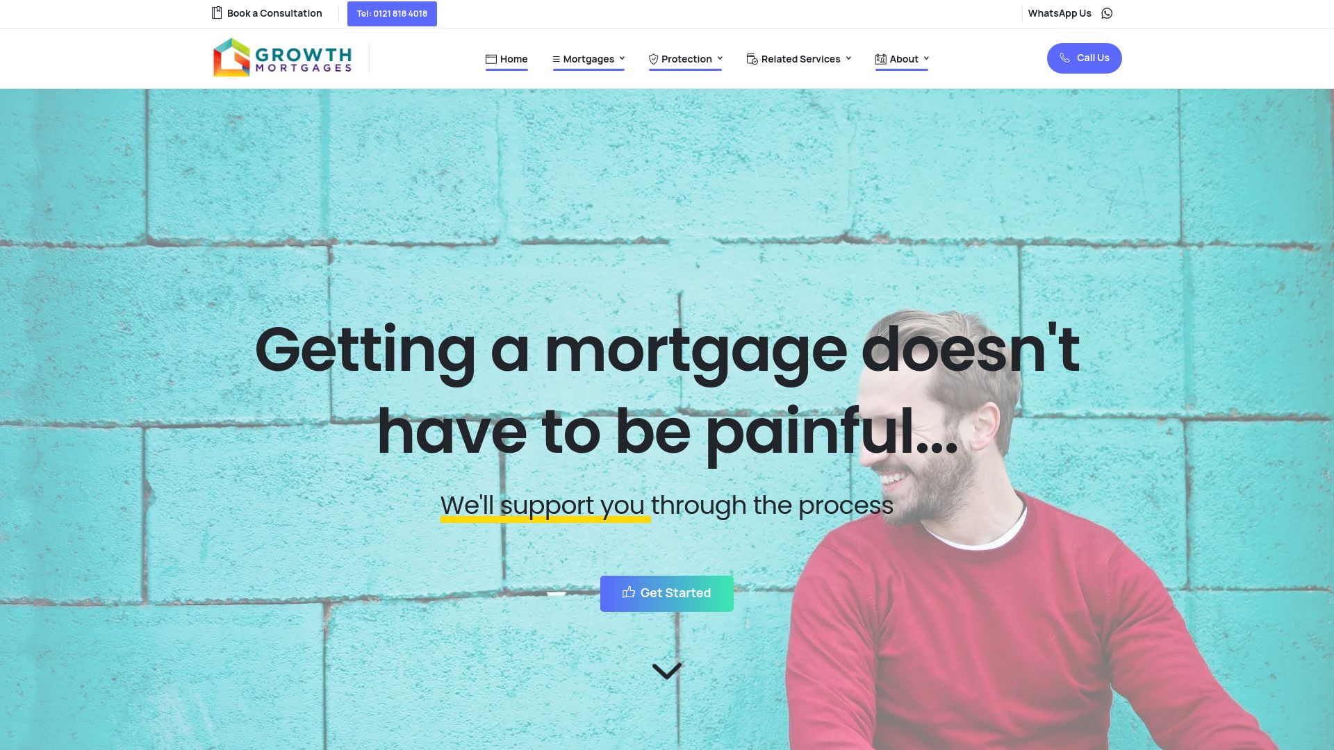 Screenshot of Growth Mortgages's website