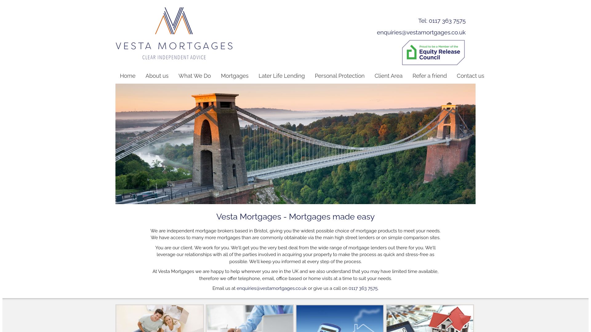 Screenshot of Vesta Mortgages's website