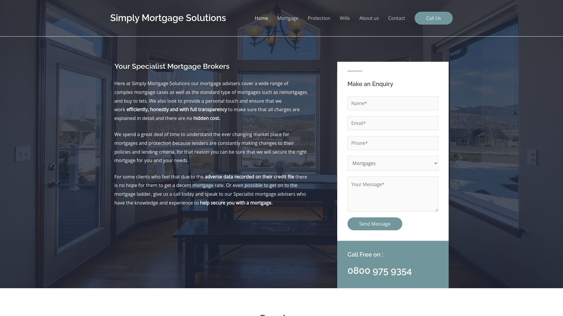 Screenshot of Simply Mortgage Solutions's website