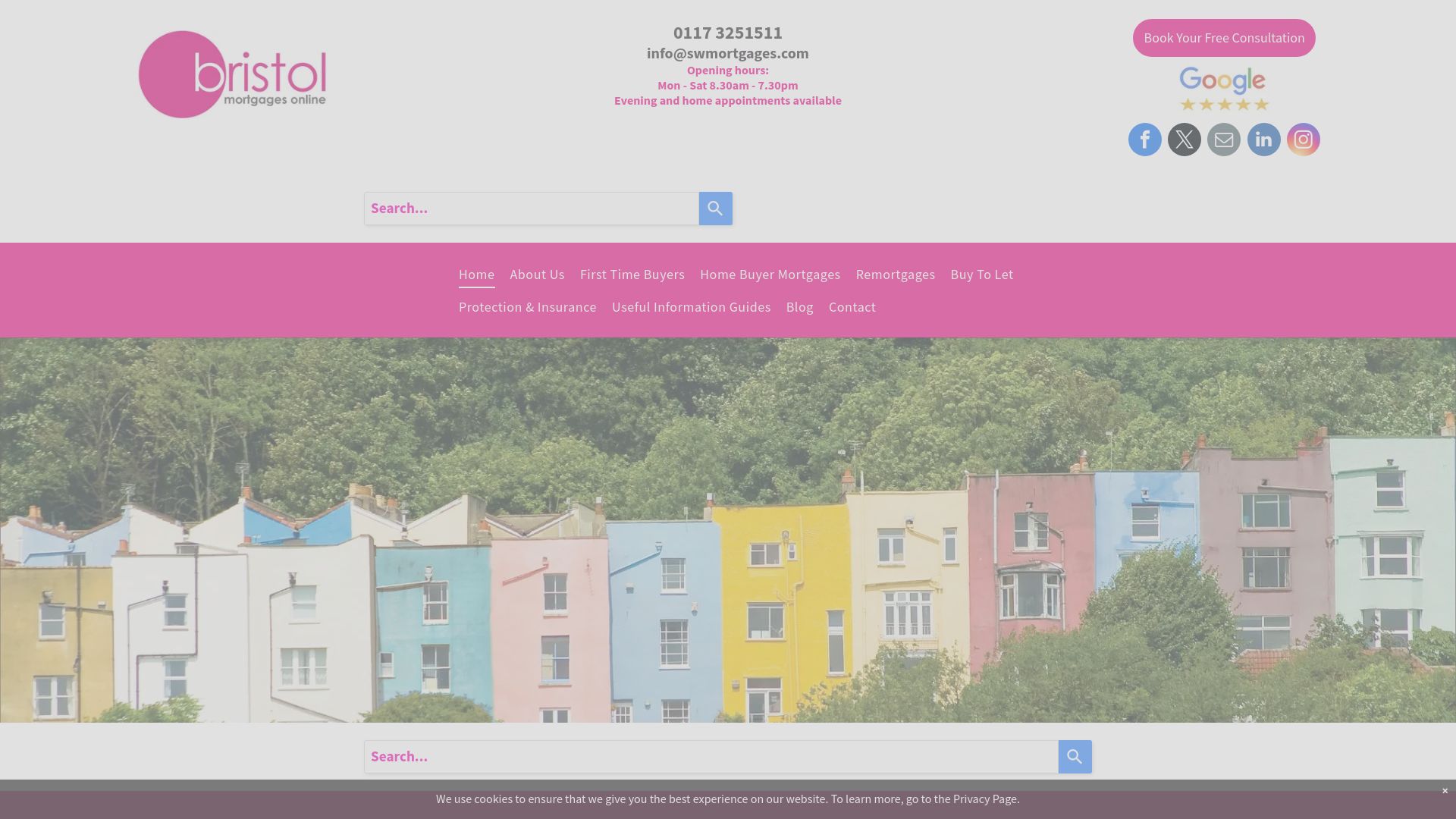 Screenshot of Bristol Mortgages Online's website