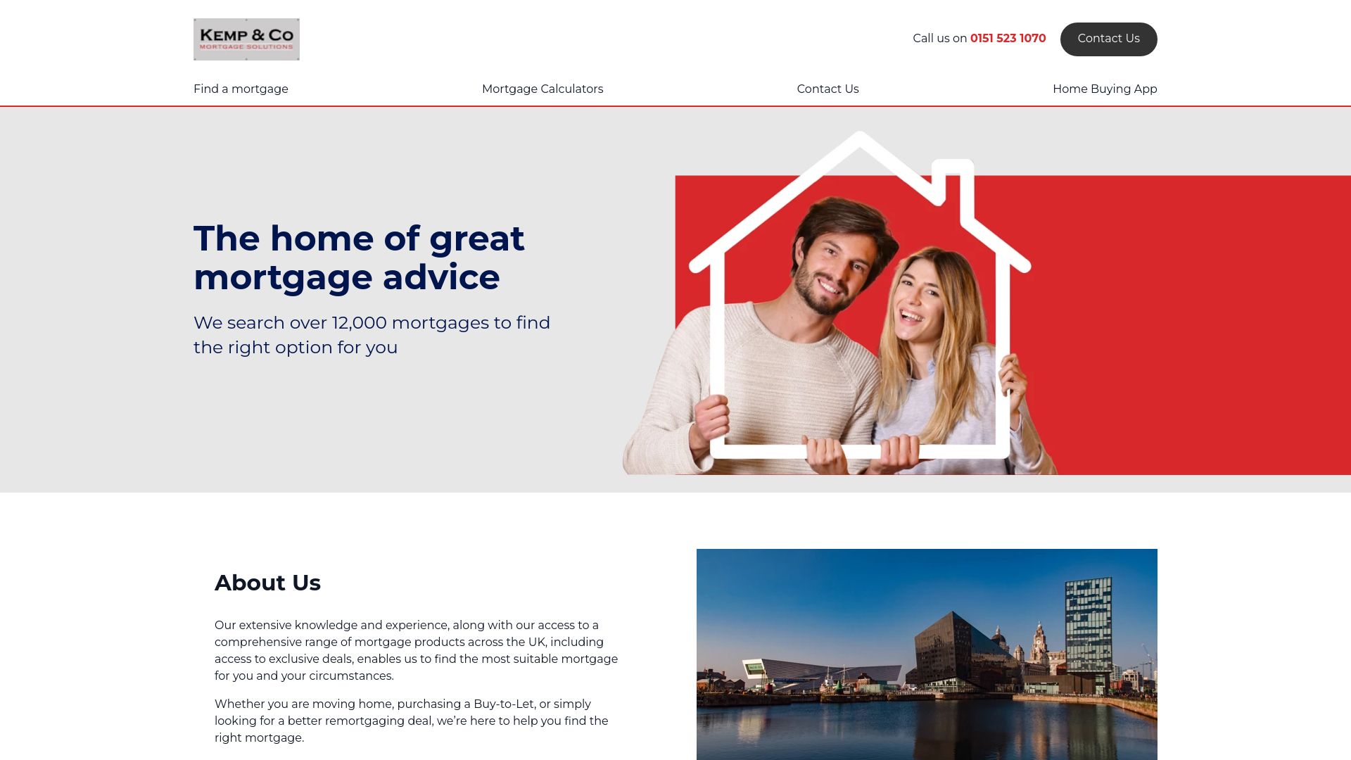 Screenshot of Kemp & Co Mortgage Solutions's website