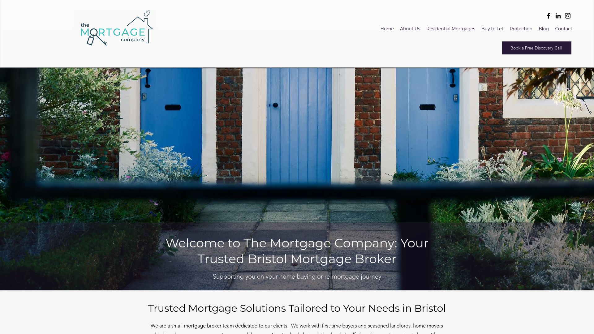 Screenshot of The Mortgage Company Bristol's website