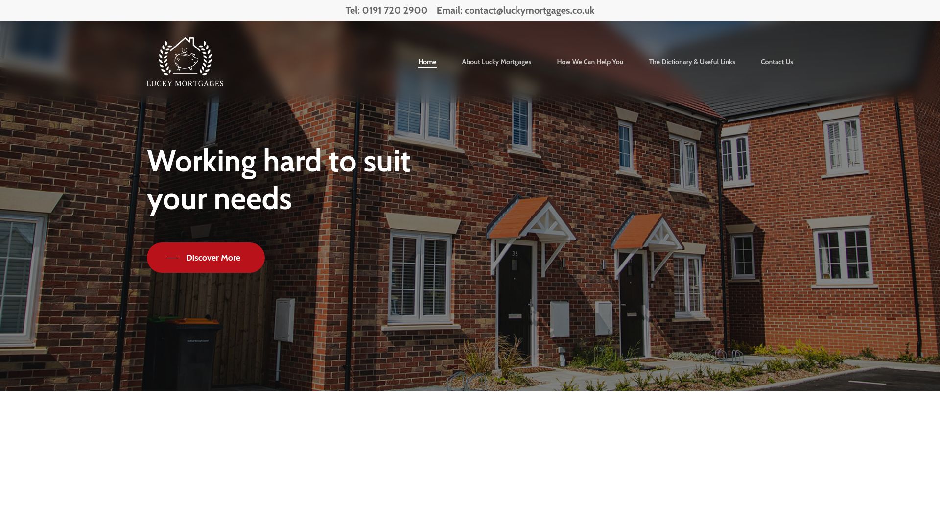 Screenshot of Lucky Mortgages's website