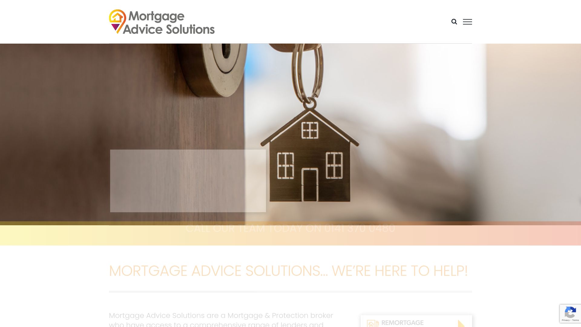 Screenshot of Mortgage Advice Solutions's website