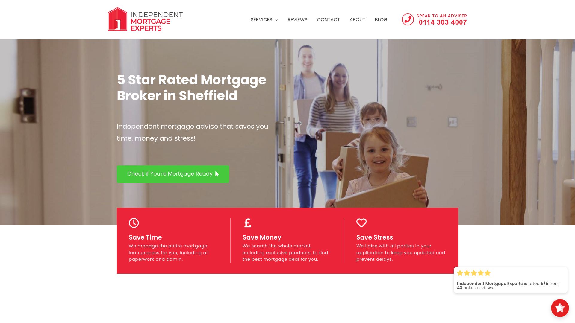 Screenshot of Independent Mortgage Experts Ltd's website