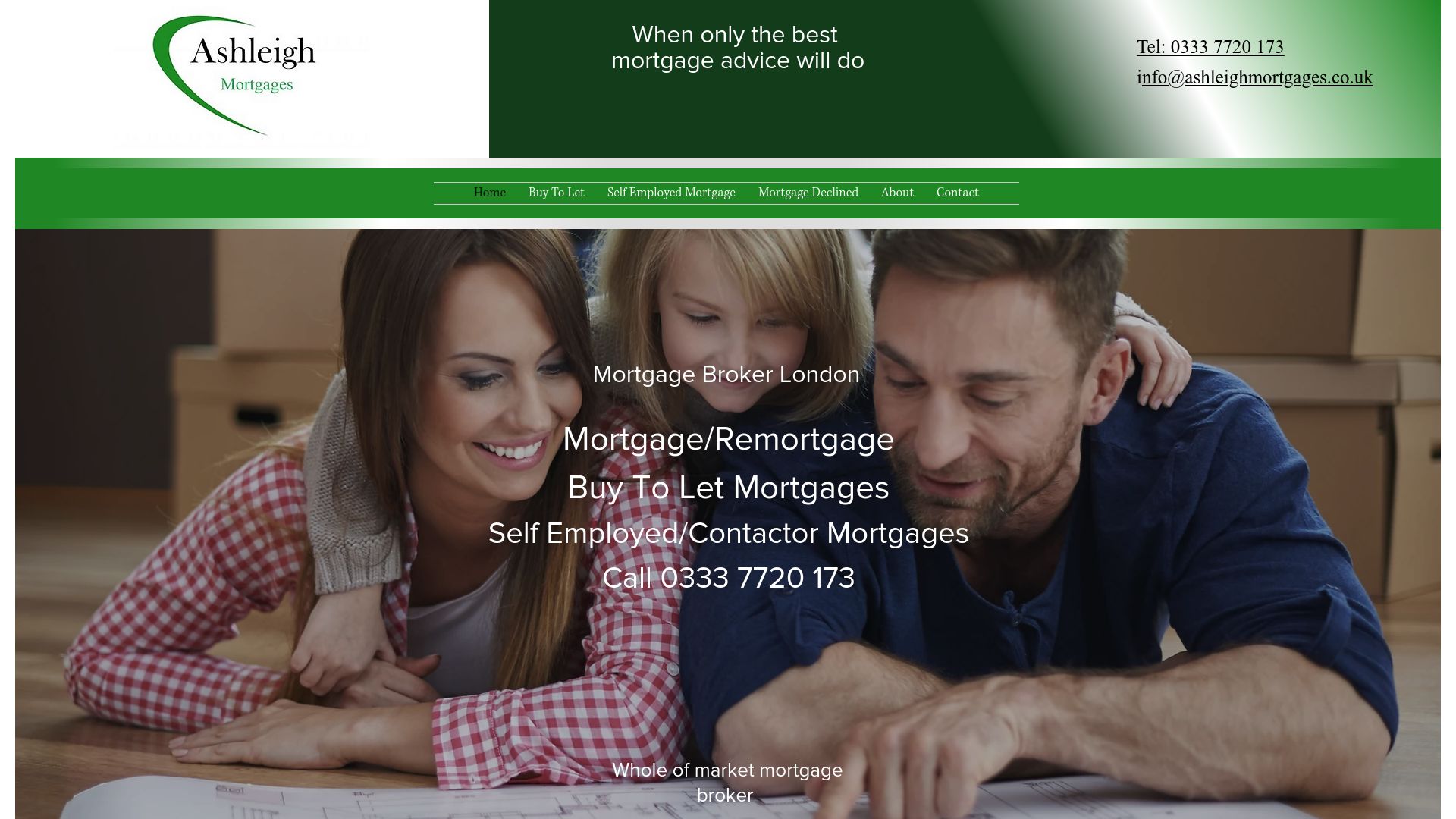 Screenshot of Ashleigh Mortgages's website