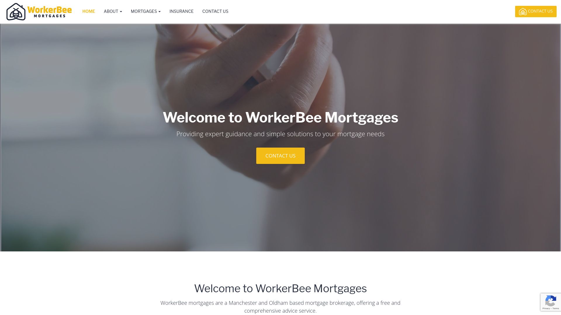 Screenshot of Workerbee Mortgages's website