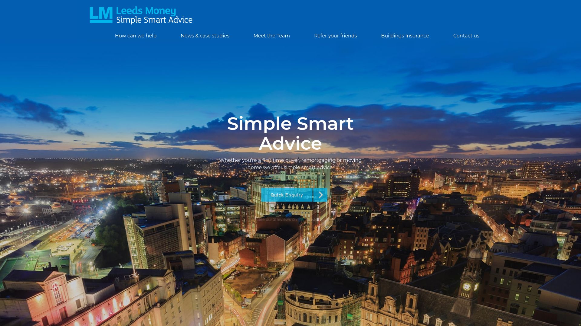 Screenshot of Leeds Money's website