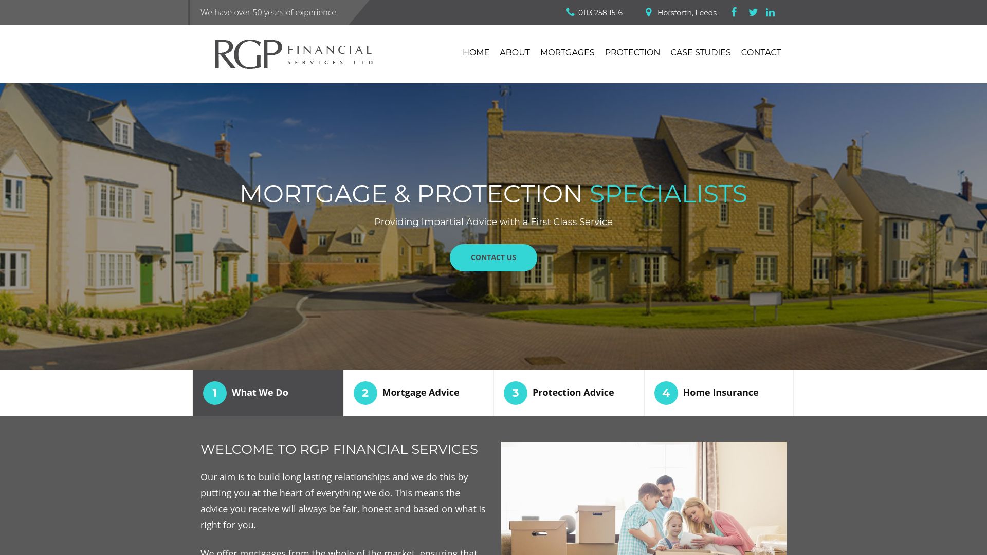 Screenshot of RGP Financial Services Ltd's website