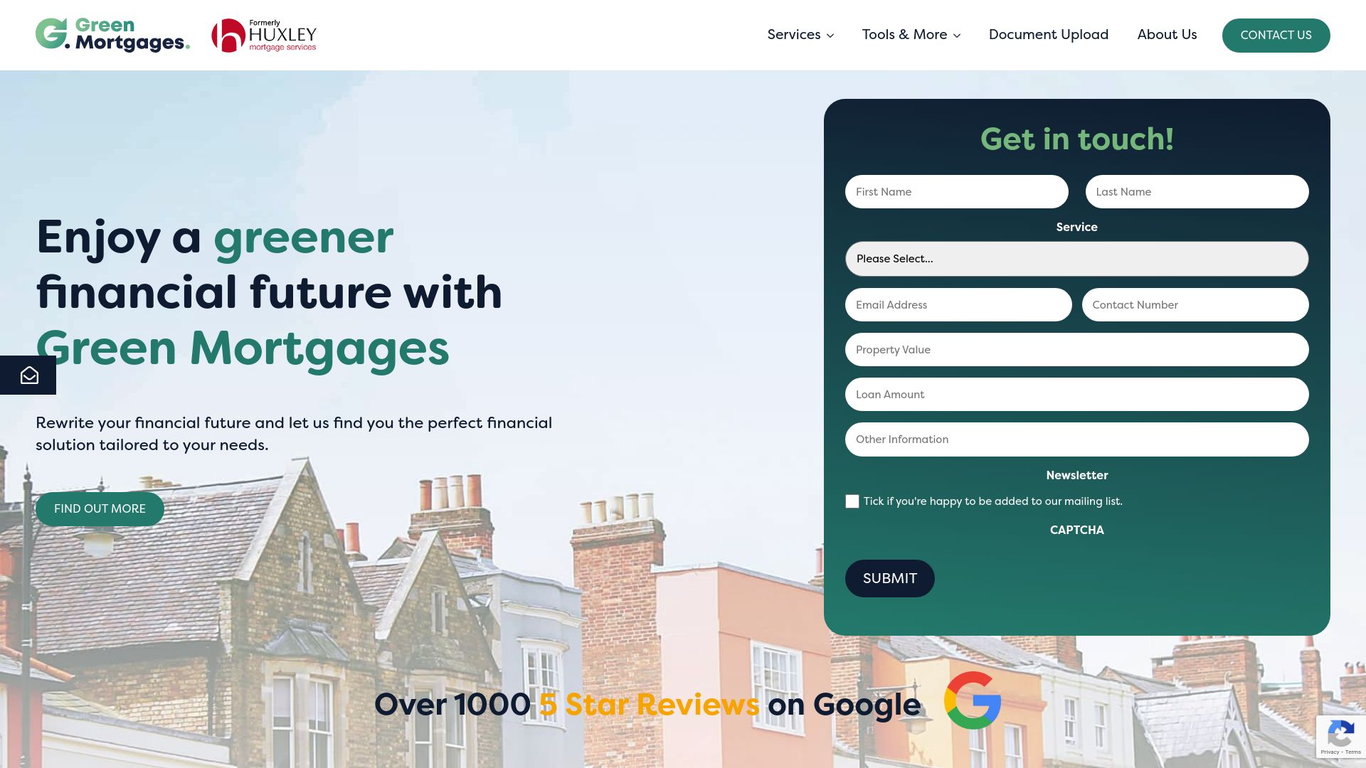 Screenshot of Green Mortgages's website