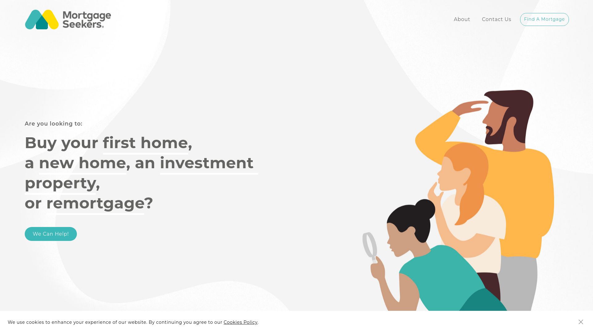 Screenshot of Mortgage Seekers's website