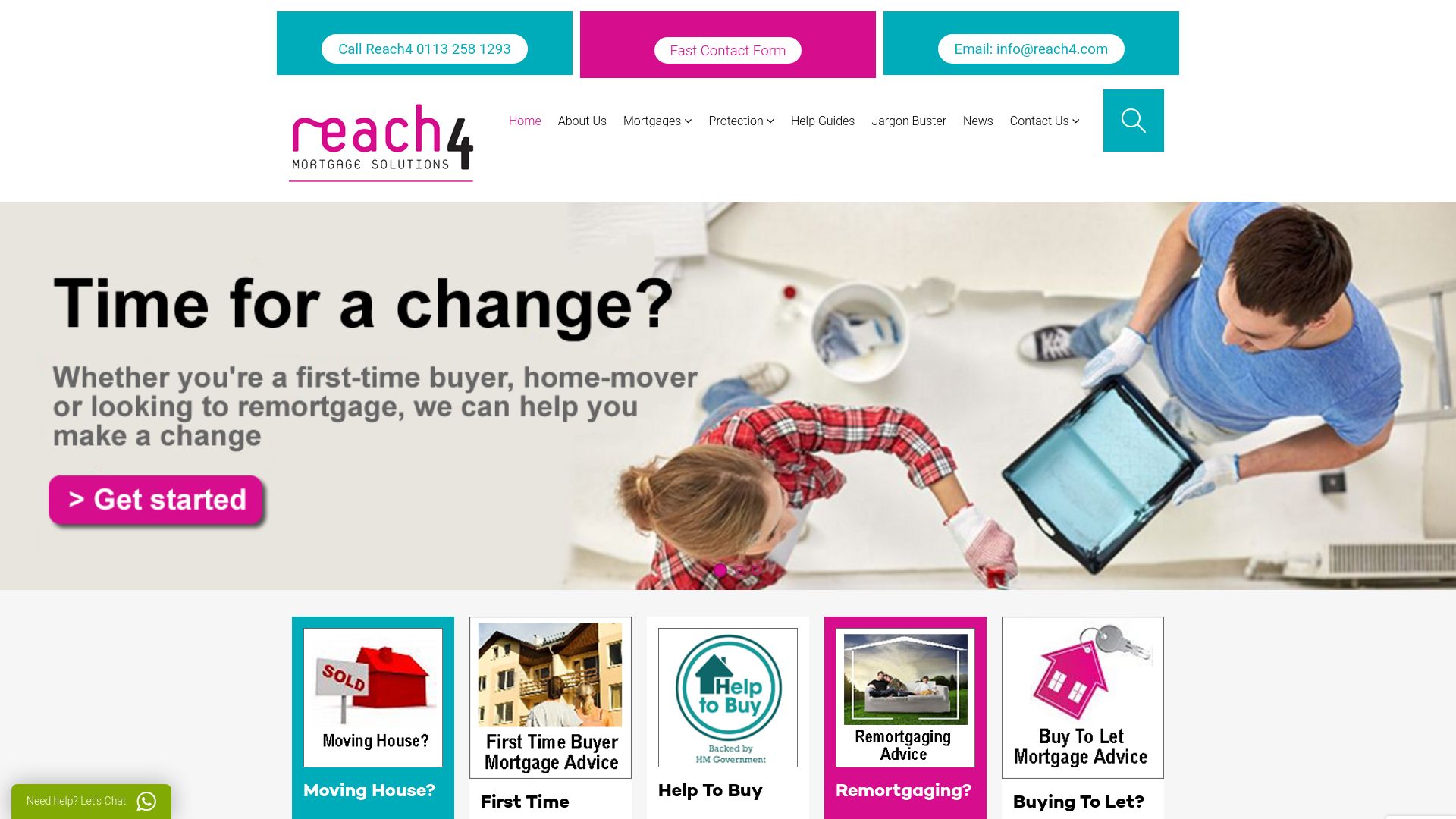 Screenshot of Reach 4 Mortgage Solutions's website