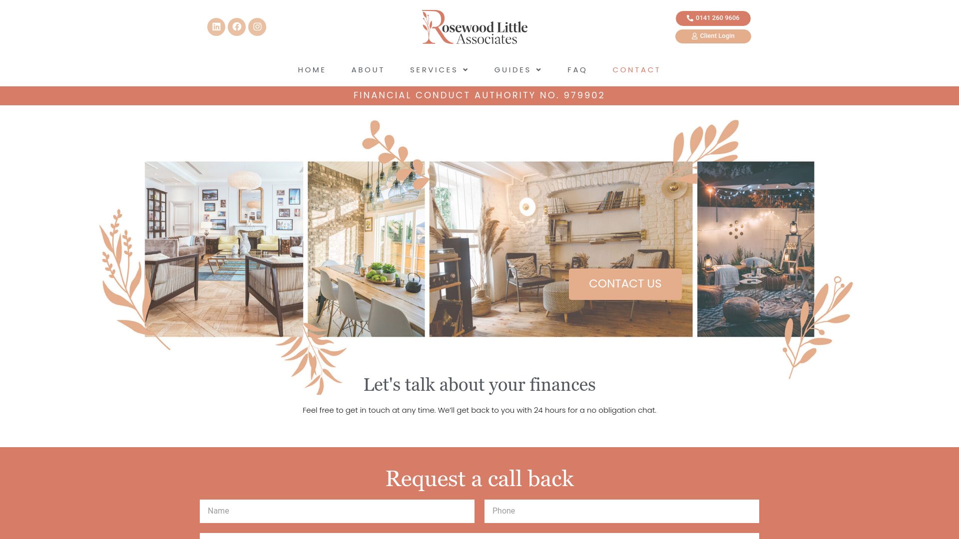 Screenshot of Rosewood Little Associates Ltd's website