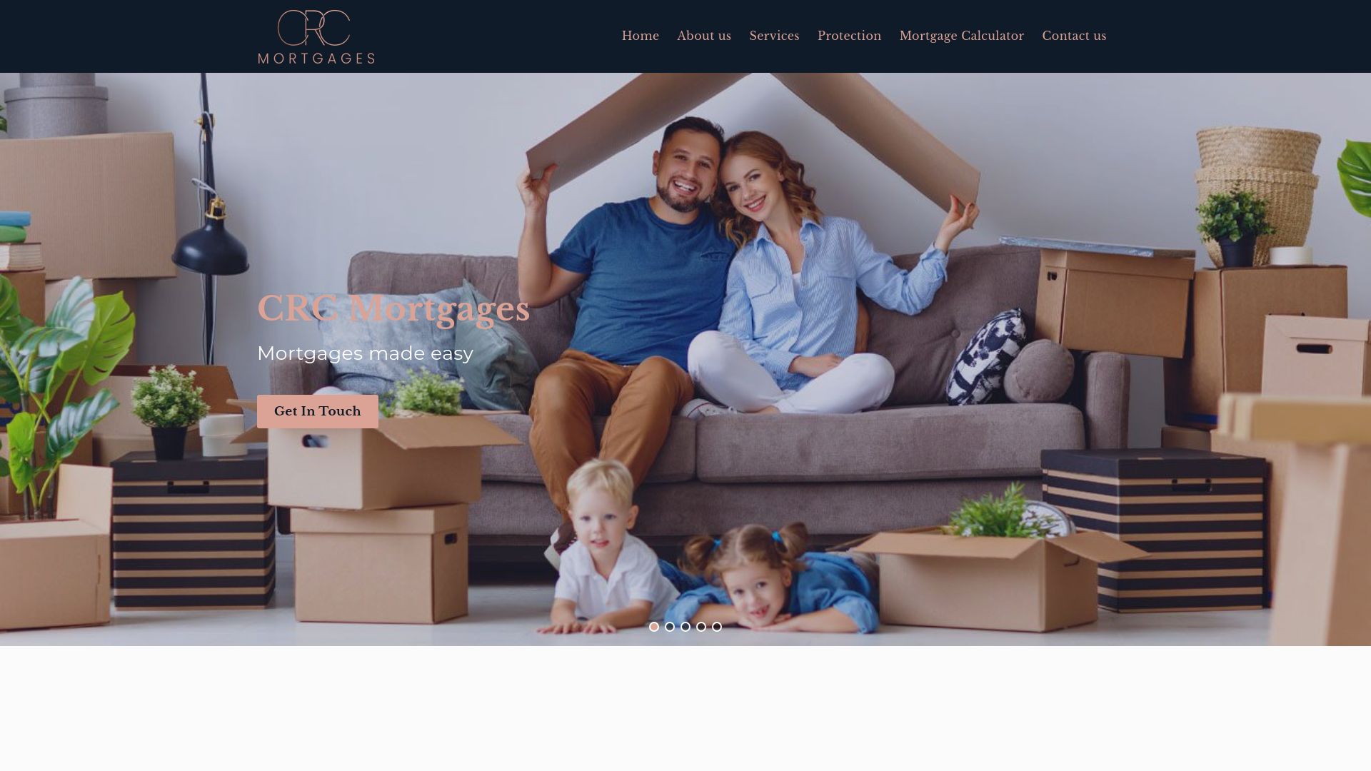 Screenshot of CRC Mortgages's website