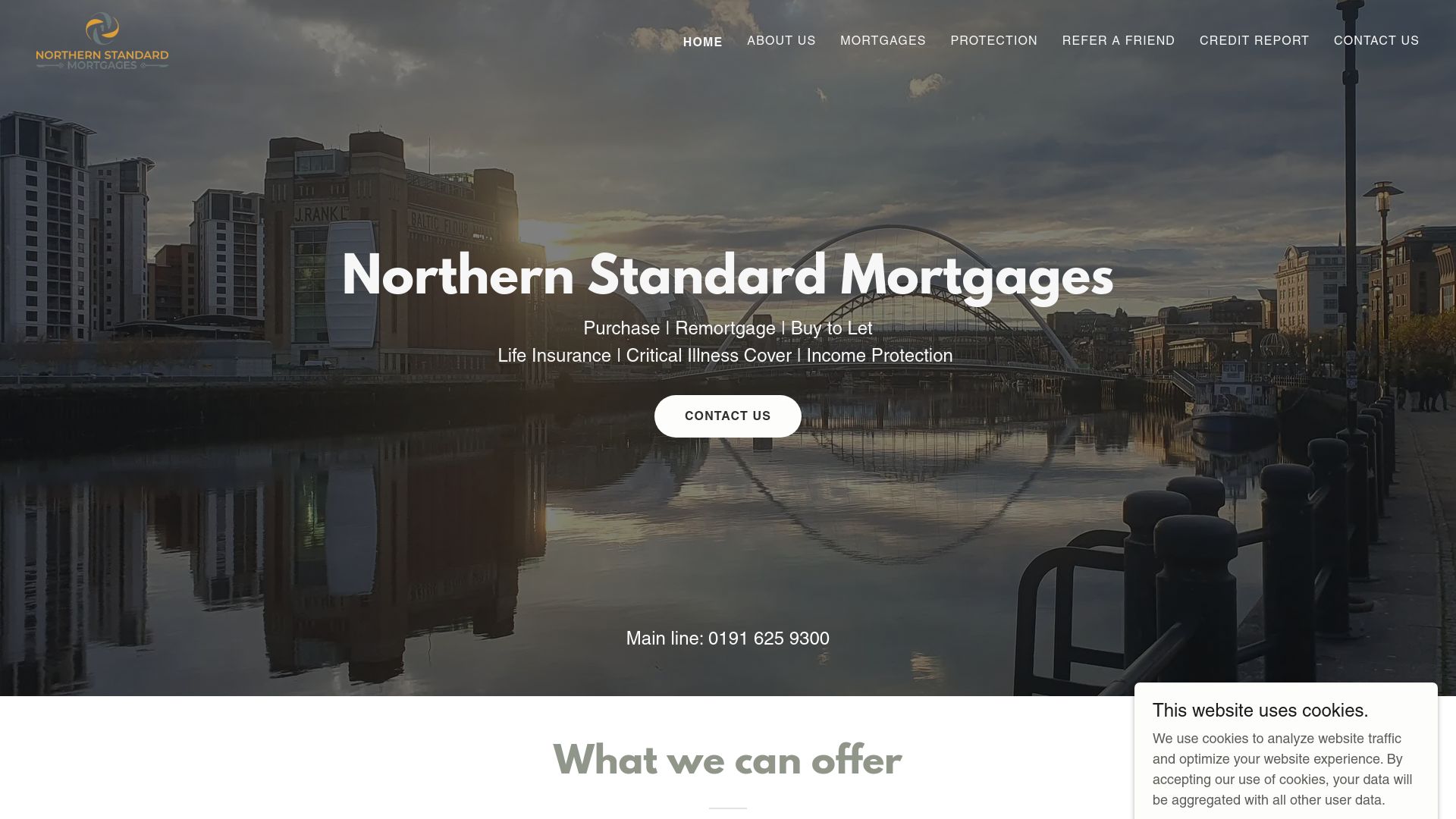 Screenshot of Northern Standard Mortgages's website