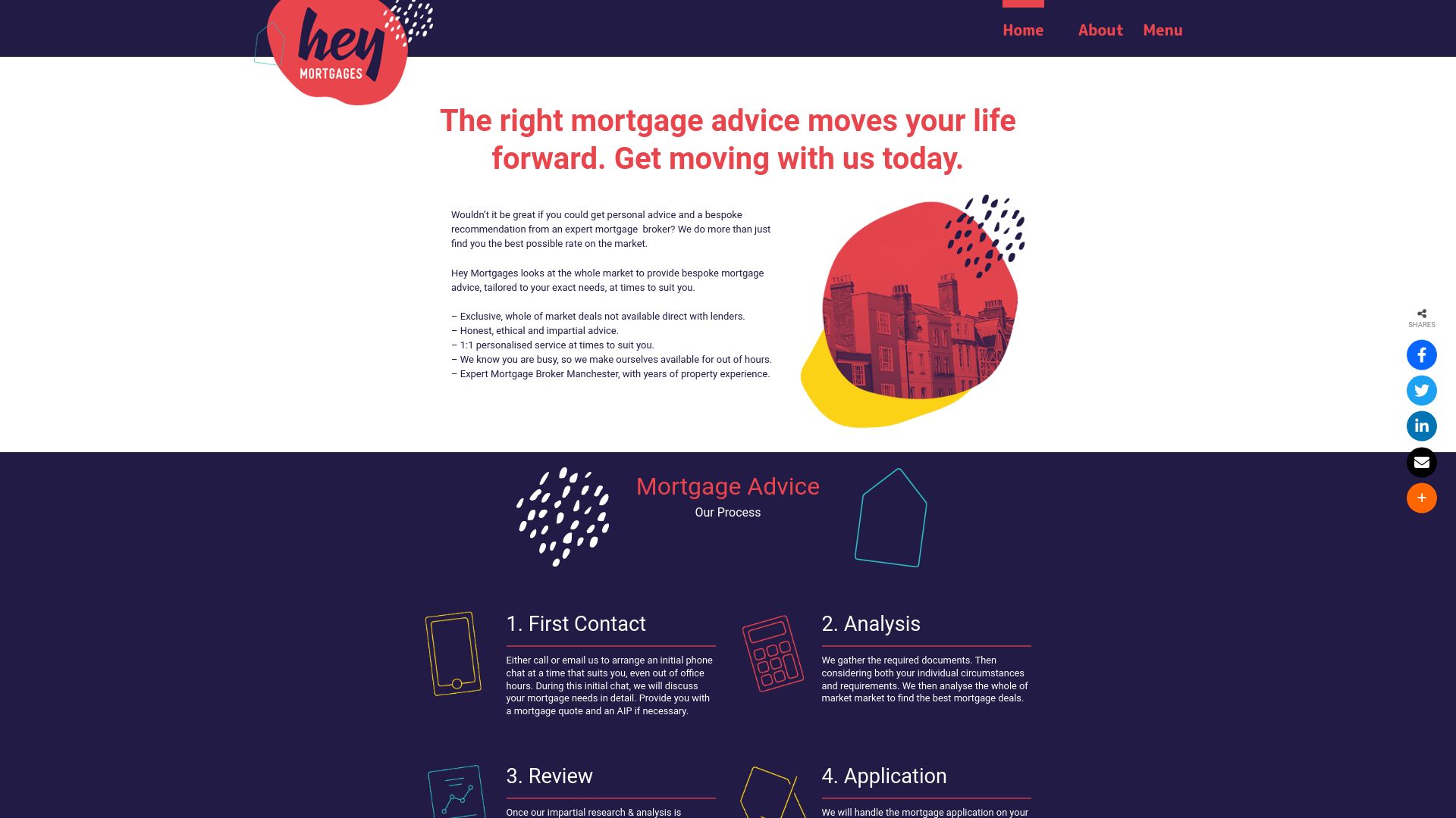 Screenshot of Hey Mortgages's website