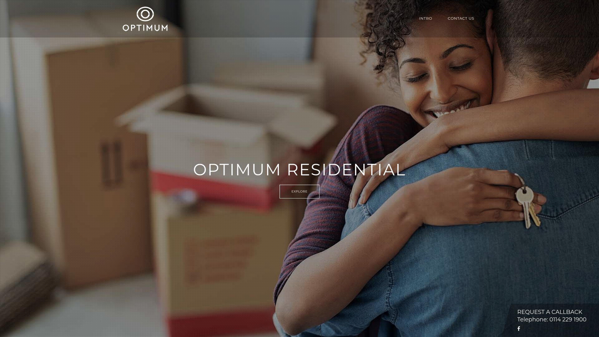 Screenshot of Optimum Residential's website