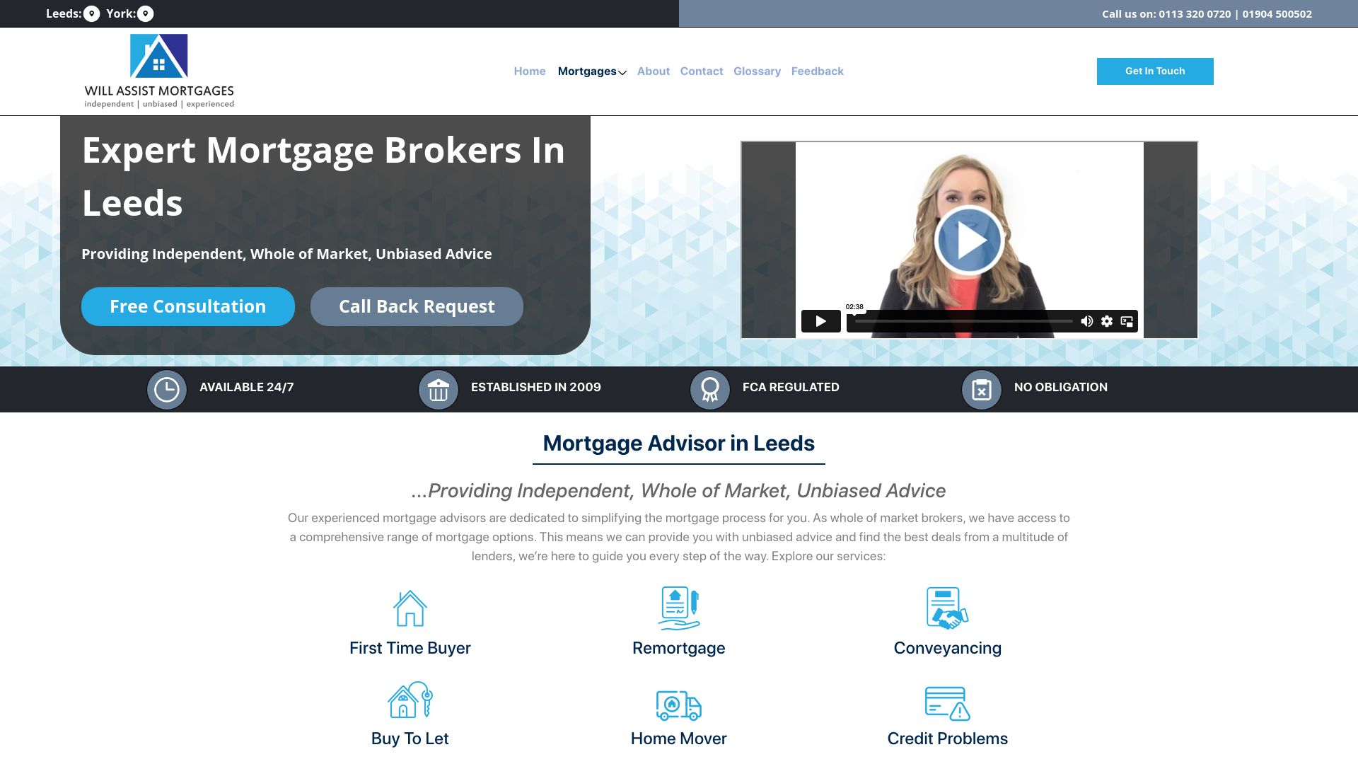 Screenshot of Will Assist Mortgages's website