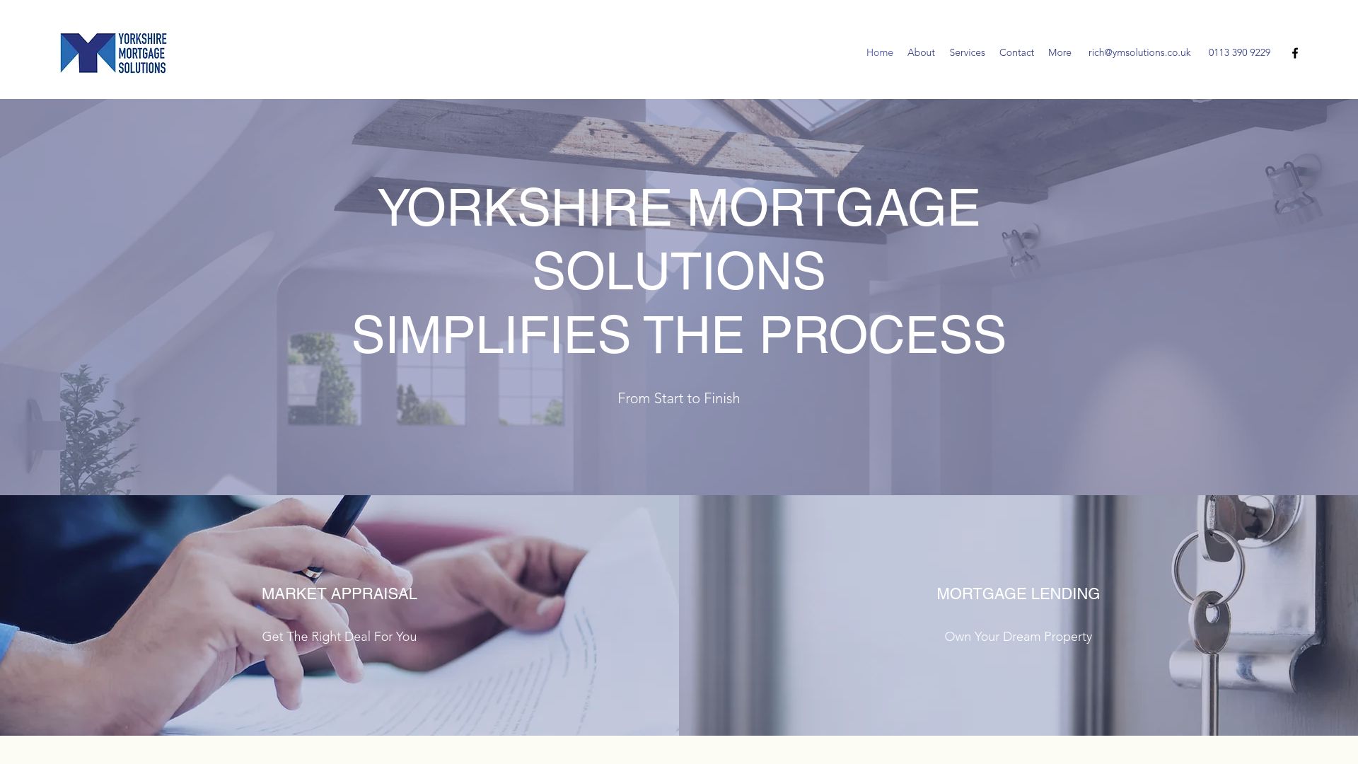 Screenshot of Yorkshire Mortgage Solutions's website